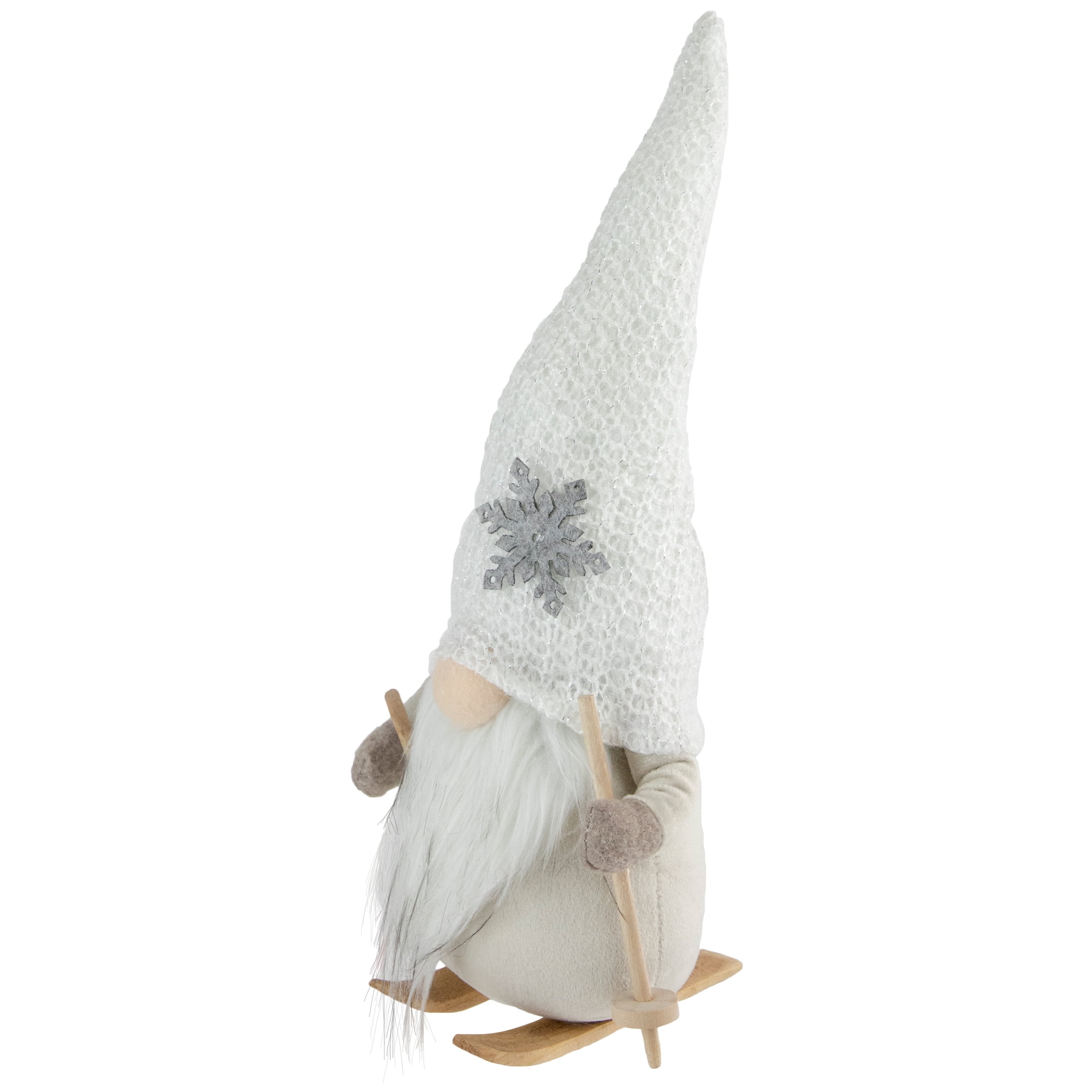 Northlight Winter Ski Gnome with Snowflake Hat Christmas Decoration - 12"