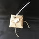 thumbnail image 2 of Pluma de firma de boda Vintage Bolígrafo de arpillera con soporte MABOTO Titular de la pluma, 2 of 5