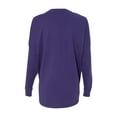 thumbnail image 3 of J. America Unisex Game Day Jersey Long Sleeve T-Shirt 8229 - Purple Size S, 3 of 3