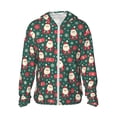 thumbnail image 1 of Balery Santa Claus Sudadera ligera de manga larga con capucha y protección solar UPF 50+ para hombre y mujer, ideal para pesca y running-Small, 1 of 7