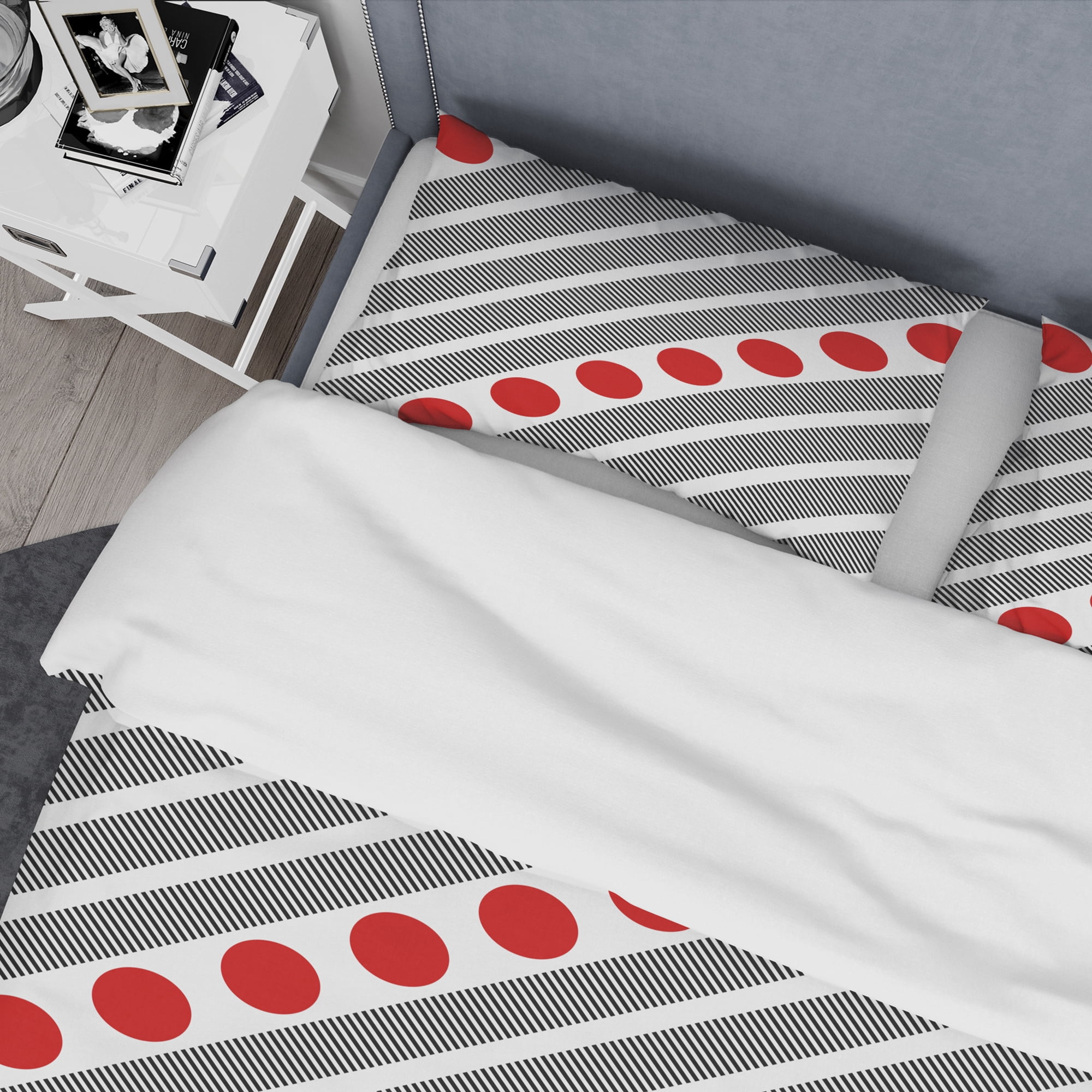 Designart 'Retro Geometrical Abstract Minimal Pattern XI' Mid-Century Modern Duvet Cover Set