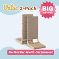 thumbnail image 2 of 2-pack Cat Board  25.6'' Tall Cardboard L Shape Vertical Scratchers For Indoor Cats Wall And Couch Large, 2 of 7