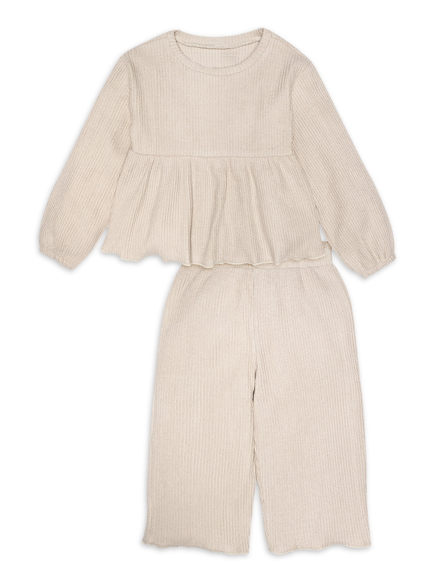 Modern Moments By Gerber Toddler Girl Casual Top and Flare Pants Set, 2-Piece, 12M-5T