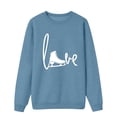 thumbnail image 3 of Mode Décontractée pour Femmes Imprimé Col Rond Manches Longues Chandail à Capuchon Haut Dames Hauts Manches Longues Sweat à Capuche Léger Combinaisons Femmes Grande Taille Sweat Court Femmes Chandails à Capuchon Dames Fermeture à Glissière Confortable, 3 of 3