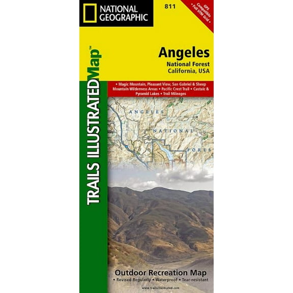 Angeles National Forest, California, USA Outdoor Recreation Map