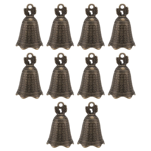 10pcs retro hierro campana ornamentos colgantes bricolaje colgantes artesanías para oficina en casa