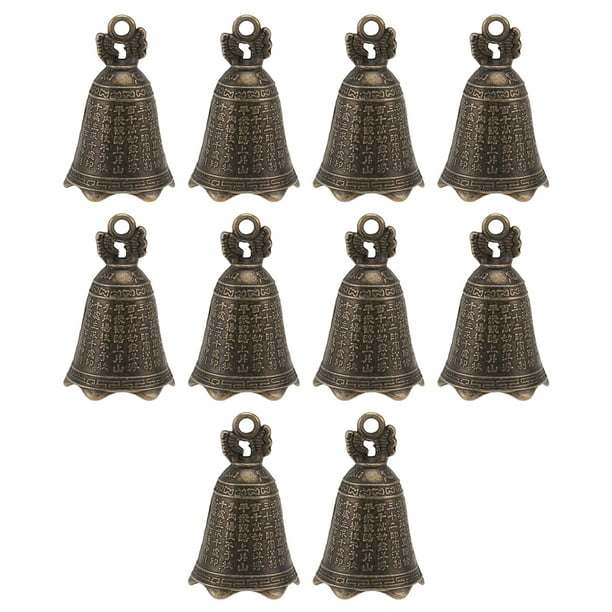 10pcs retro hierro campana ornamentos colgantes bricolaje colgantes artesanías para oficina en casa