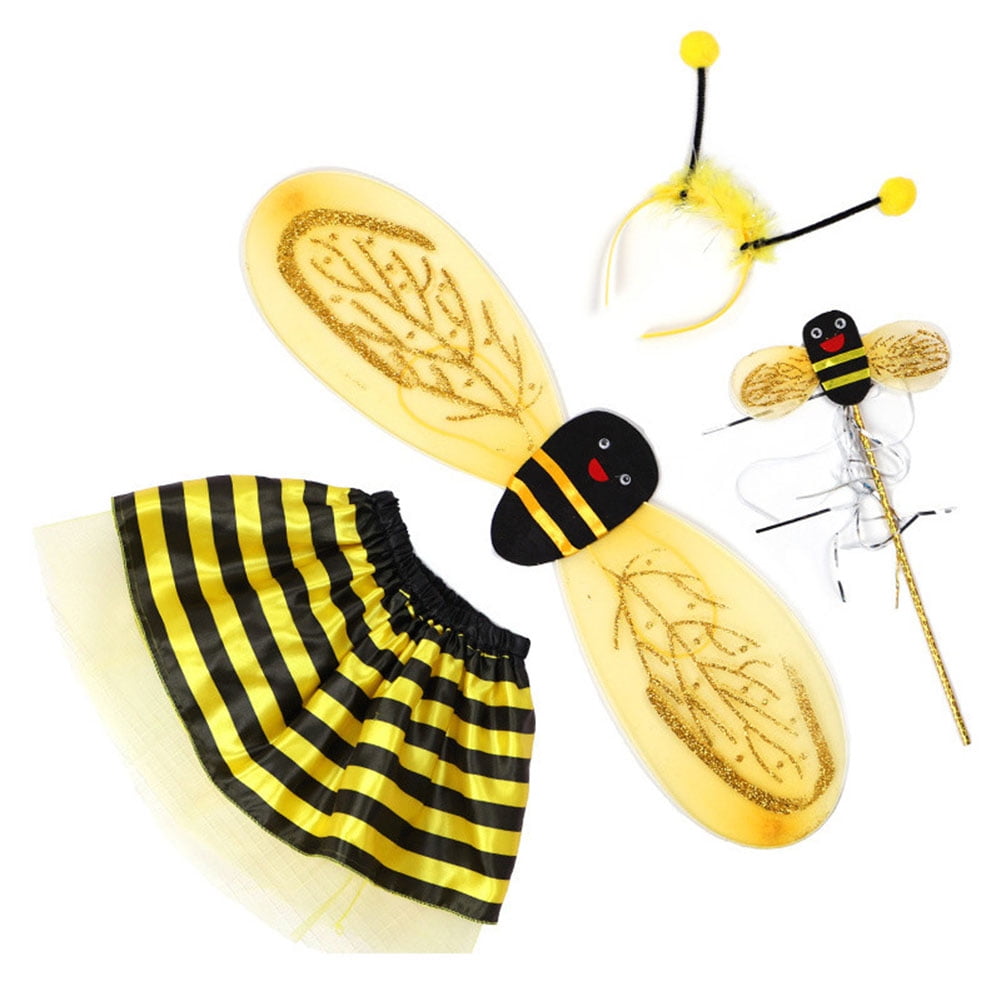 Girls Ladybird or Bumblebee Wings Set Fancy Dress Bug Insect Kids Childs Costume 