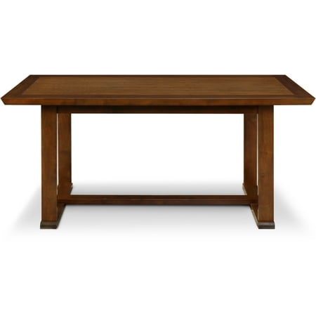 Click Decor - Vaughn Modern Farmhouse Rubberwood Table - Brown