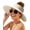 beige, variant on Sun Hats for Women Wide Brim Beach Hat Straw Visor Ponytail Summer UV Packable Foldable Beach Vacation Essentials