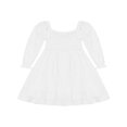 thumbnail image 4 of Robe d'Été Décontractée à Manches 3/4 en Dentelle Plissée à Col Carré pour Femme, 4 of 7