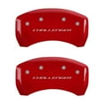 thumbnail image 5 of MGP 4 Caliper Covers Engraved Front & Rear Block/Challenger Red finish silver ch Fits select: 2006-2010 DODGE CHARGER R/T, 2009-2010 DODGE CHALLENGER R/T, 5 of 6