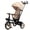 Beige, variant on KORIMEFA 7-in-1 Toddler Tricycle, Foldable Trike with Push Handle, 360° Rotatable Seat, Safety Harness, Adjustable Canopy, Cup Holder & Storage Basket for 10 Months-5 Years, Grey