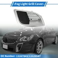 thumbnail image 2 of Cubierta de luz de niebla de parrilla frontal inferior, inserciones de luz de niebla No.13267843/13329547 para Buick regal 2009-2014, tono negro plateado, ABS, 1 pieza, frontal izquierdo, 2 of 6