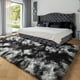thumbnail image 4 of Alfombra PAGISOFE, negra, blanca y gris, suave y esponjosa, 120 x 180 cm, 4 of 9