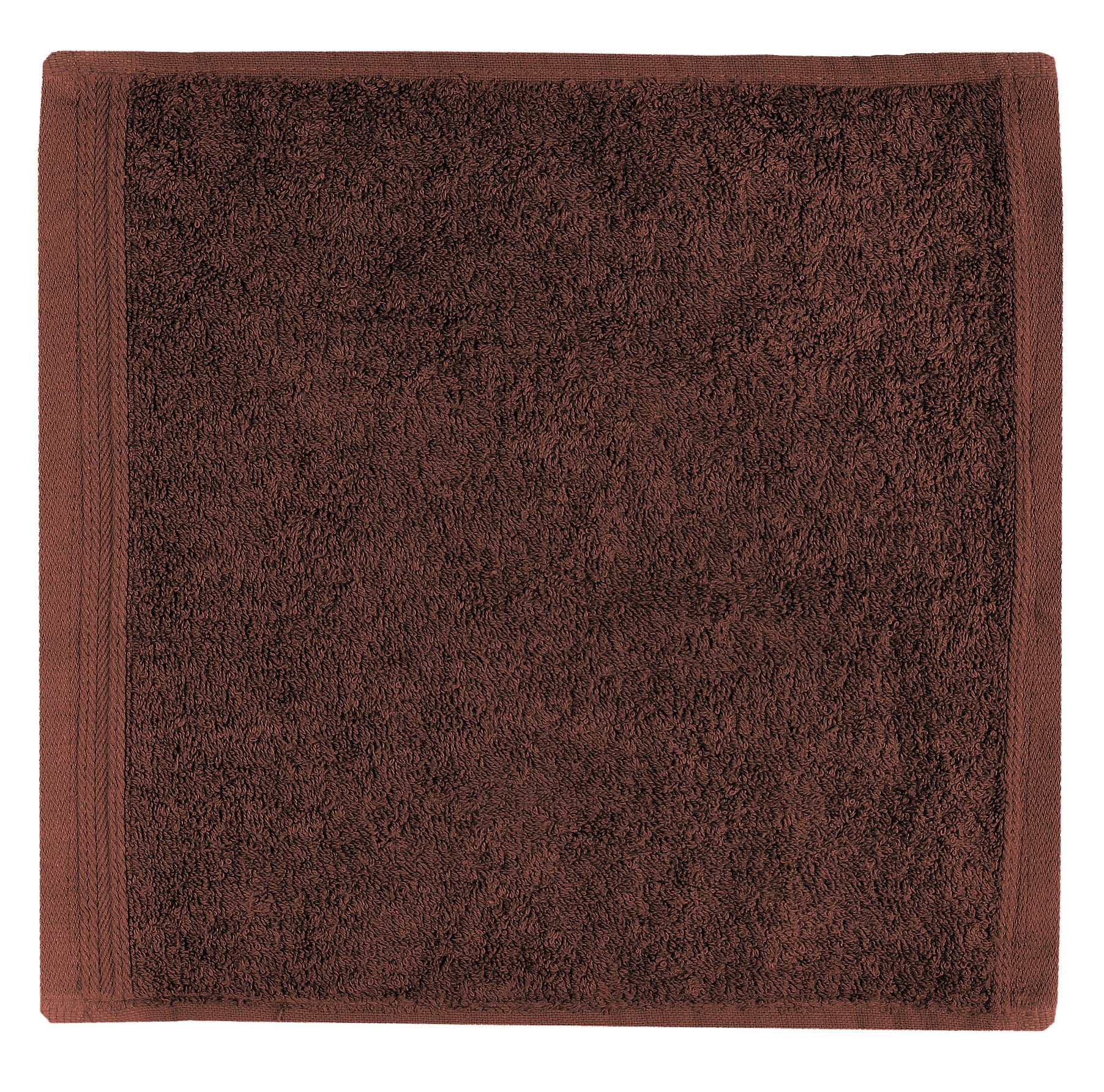 Weidemans 100% Cotton Washcloths 6 Pieces Towel Set | Fingertip Washcloth 13" X 13" | Towels for Bathroom, Hand, Kitchen, Cleaning | Machine Washable high Absorbency Bathroom Face Towels | Chocolate