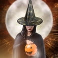 thumbnail image 5 of Kbndieu Witch Hat, Halloween Black Plated Wizard Hat Cosplay Accessories for Halloween Costume Party for Women Men Adult, 5 of 6