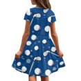 thumbnail image 5 of Uourmeti Golf Clubs & Balls Pattern Short Sleeve Dress With Pockets Stylish 2-14 Years Old Girls Short Sleeve Summer Dress for Little Girls, 5 of 6