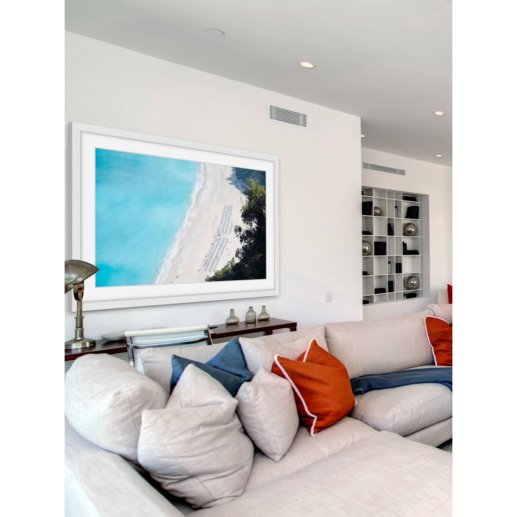 Marmont Hill "White Sandy Beach" Framed Painting Print
