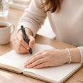 thumbnail image 3 of Slim Gel Pens, Retractable Pens with 0.5Mm Black Ink, Two-Tone Styles for Journaling and Office, Pocket-Sized and Portable Smooth Writing, Black, 3 of 4