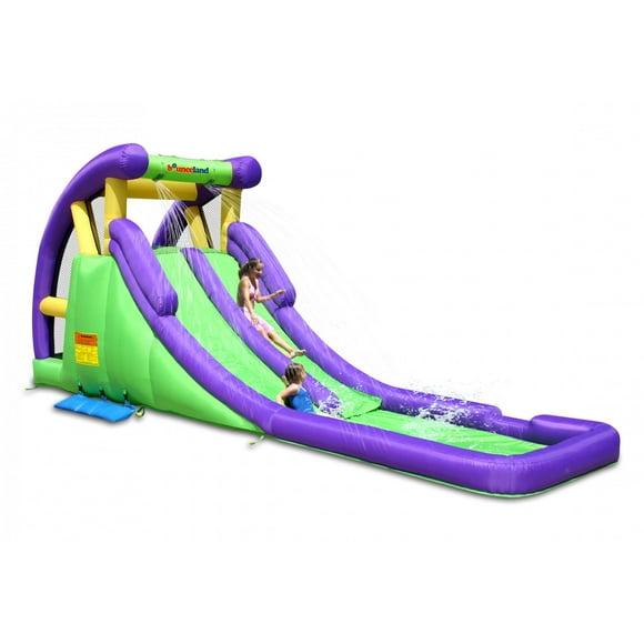 Double Water Slide with Splash Pool