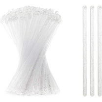 150 Pcs Silver Glitter Plastic Swizzle Sticks for Cocktails Drink Stirrer, 7 inch
