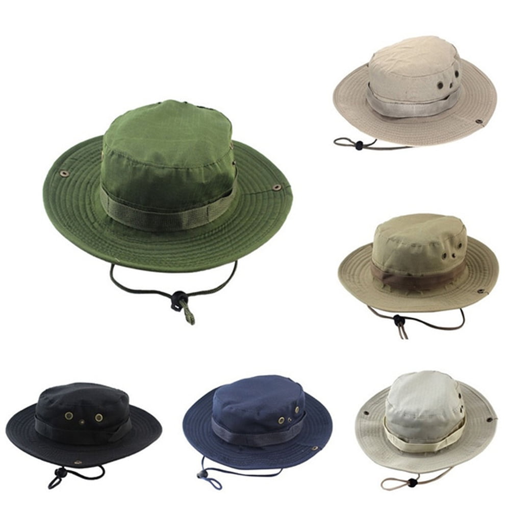 Ourdoor Sun Hat Bucket Cargo Safari Bush Boonie Army Fishing Hats Cap Boys Girls 