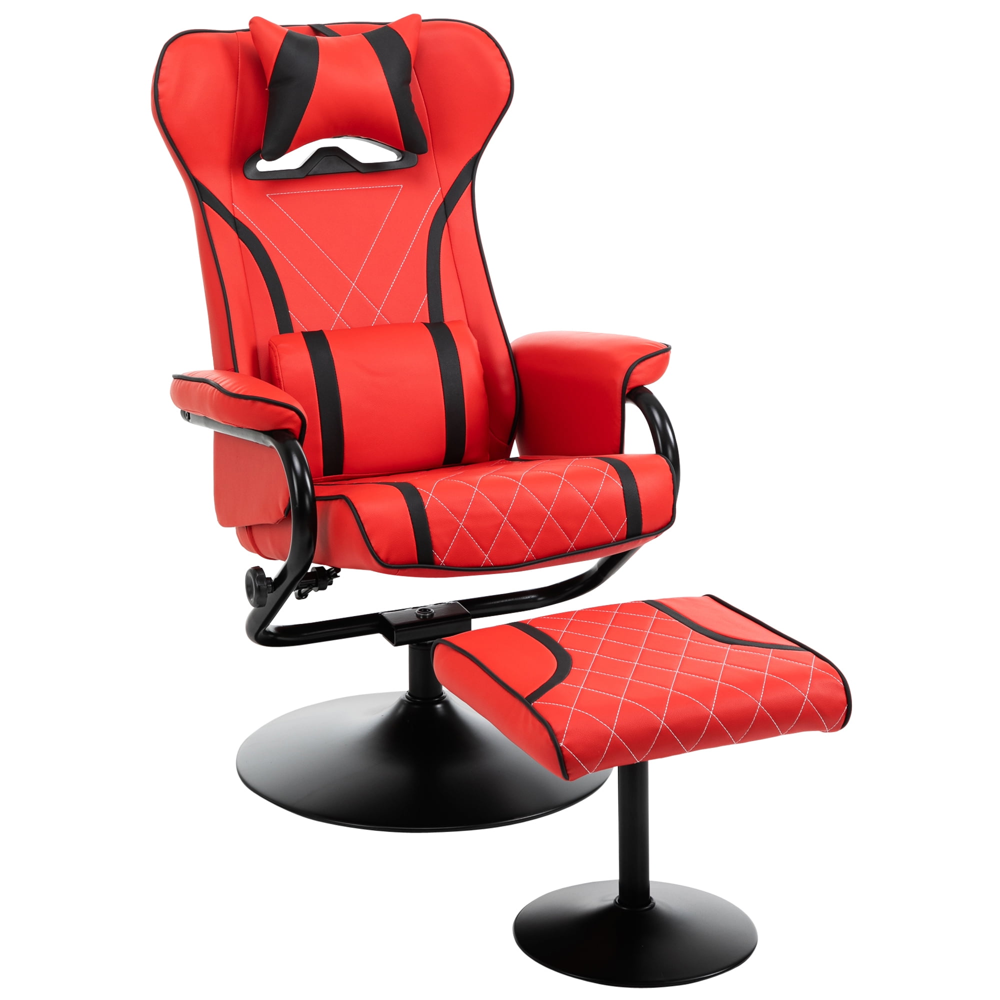 Adjustable & Ergonomic Swivel Gaming Chair, Red and Black