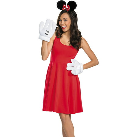 Minnie Mouse Ears Gloves Adult Halloween Accessory