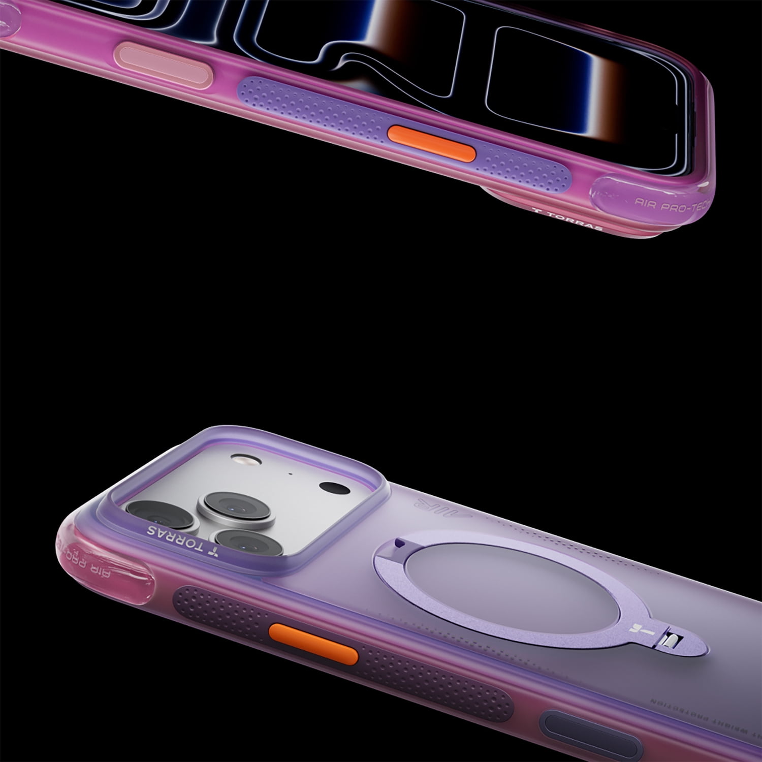 TORRAS iPhone 17 Pro Max Ostand Spin Air Case , Aurora Purple