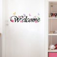 thumbnail image 1 of Adhesivo de pared elegante de PVC con diseño floral de bienvenida, 40 x 15 cm, 1 of 3