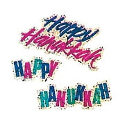 Bulk Roll Prismatic Stickers, Mini Happy Hanukkah (100 Repeats)