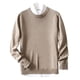 thumbnail image 2 of Suéter de cuello redondo para hombre, jersey de cuello en V, suelto, de talla grande, de manga larga, de punto, con parte superior interior gruesa, 2 of 6