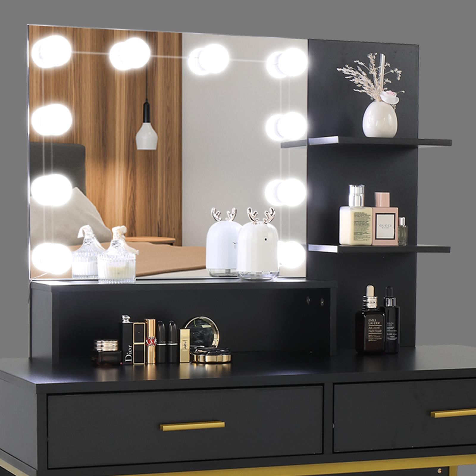 Ktaxon Vanity Table Set: Makeup Dressing with 3 Mode Lighted