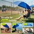 thumbnail image 2 of PASAMIC 7ft Portable Umbrella with Stand, UPF 50+ Sports Sun Shade Umbrella with Carry Bag, Hook & Cup Holders, Adjustable Instant Sun Protection for Sports, Beach, Fishing, Royal Blue, 2 of 14