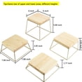 thumbnail image 2 of Expositores de comida YFEEN, elevadores de mesa para postres, madera y metal, 2 of 5