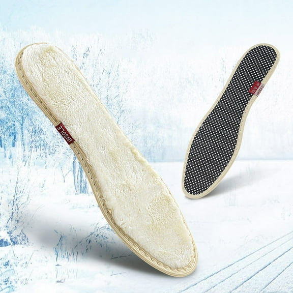 TAILTOSS 2Pairs Thermal Shoe Liners Imitation Wool Insoles for Winter Use Indoor Outdoor