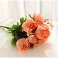 thumbnail image 3 of Un ramo de 13 peonías artificiales con tallos rellenos, perfecto for ramos de novia y decoración del hogar., 3 of 4