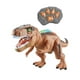 thumbnail image 5 of Dinosaurio de juguete con control remoto, dinosaurio que camina, regalo de cumpleaños, sonido rugiente realista, juguete electrónico creativo premium para niños y niñas Marrón, 5 of 8