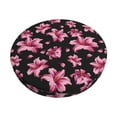 thumbnail image 6 of Uemuo Lilies Flowers Pattern Round Bar Stool Seat Covers Washable Stool Cushion Slipcover Elastic Bar Chair Covers-12 inch, 6 of 7
