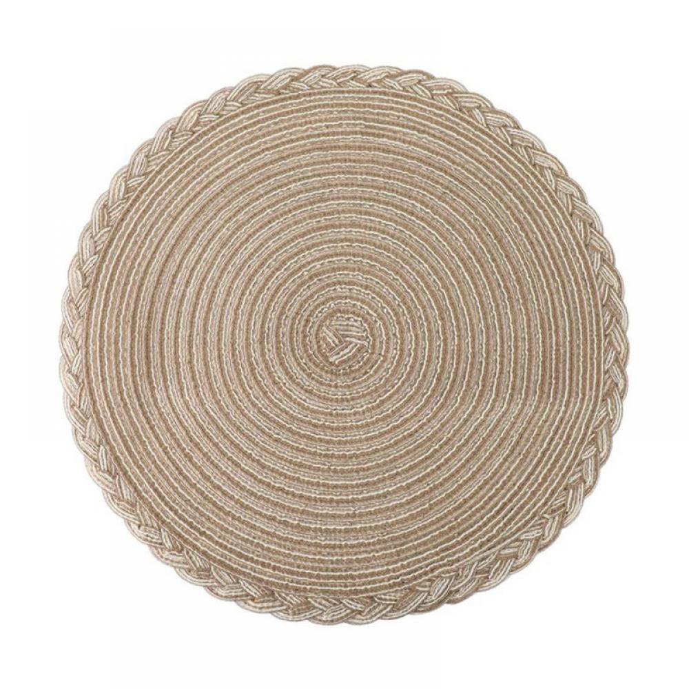 15" Round Cotton Placemat for Homes & Gardens, HeatResistant NonSlip