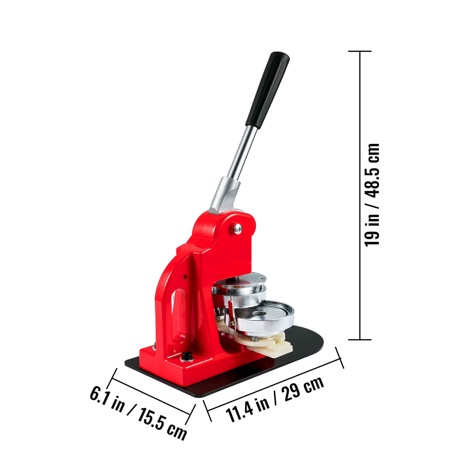 KFFKFF Button Making Machine Badge Pin Machine 3 Inch 75mm 500 Free Parts Press Kit