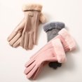 thumbnail image 2 of Guantes y manoplas de invierno para mujer + Guantes para clima frío$Guantes cálidos de invierno para mujer, guantes resistentes al viento con forro polar$Guantes de invierno para mujerGuantes de, 2 of 5