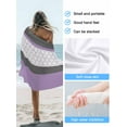 thumbnail image 6 of Retro Morocco Striped Pattern Beach Towels Blanket Soft & Absorbent Quick Dry Microfiber Lavender Purple Pool Towels for Swimming ,Yoga, Sports, Gym, Camping,Large 30X60in,, 6 of 7