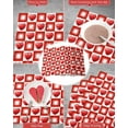 thumbnail image 6 of Valentines Placemats Red Love Heart Valentines Day Place Mats for Dining Room Plaid Stripe Washable Table Mats for Kitchen Dining Decorations Set of 4, 6 of 6