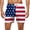 D, variant on Men's American Flag Swim Trunks USA 4th of July Patriotic Board Shorts Quick Dry Lined Beach Shorts