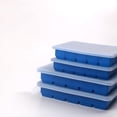 thumbnail image 3 of 1 Tbsp & 2 Tbsp Silicone Freezer Molds - For Storing Garlic, Herbs, Ginger, Pesto, Tomato Paste, Lemon Juice,Vegetable Purees,Purees and More - Silicone Food Freezer Tray (Blue 2 Pack), 3 of 6