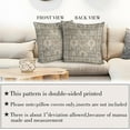 thumbnail image 4 of Boho Floral Throw Pillow Covers 16x16 inch Set of 2,Grey Boho Rug Geometric Floral Pattern Decor Double Sided Pattern Cushion Cover Soft Pillow Case Living Sofa Room Bed Square Pillow Cover, 4 of 7