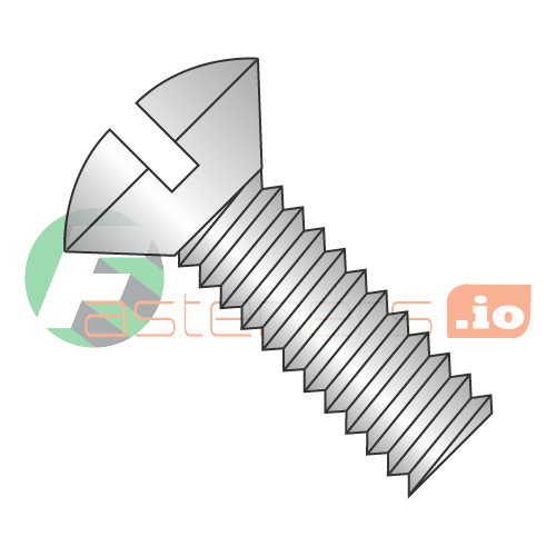 4-40 x 1" Machine Screws / Slotted / Oval / 18-8 Stainless Steel (Quantity: 5,000 pcs)