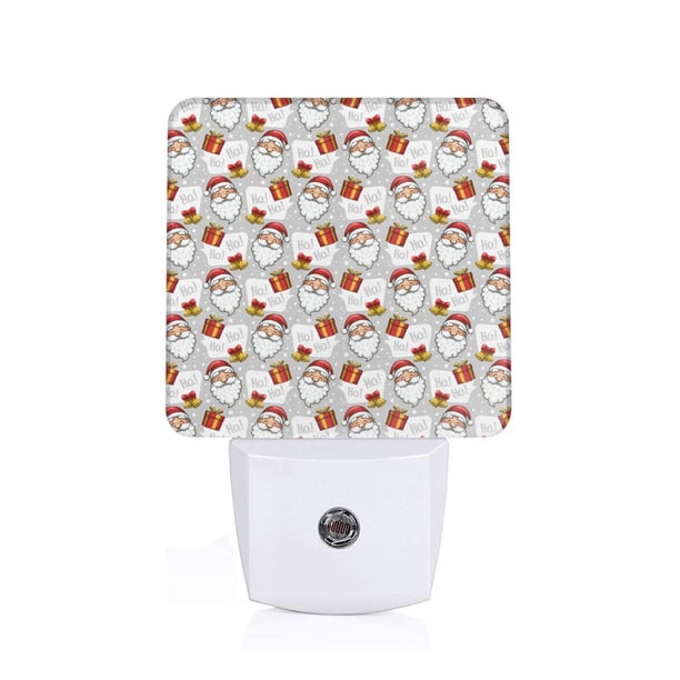 Balery Christmas Santa Claus Luz Nocturna LED con Sensor Automático, Enchufe con Sensor Crepuscular, Luz Suave de 0.5W para Dormitorio, Pasillo, Baño-UK